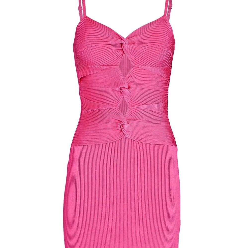 CULT GAIA Zenda Knotted Rib Knit Mini Dress Size XL - Picture 5 of 8